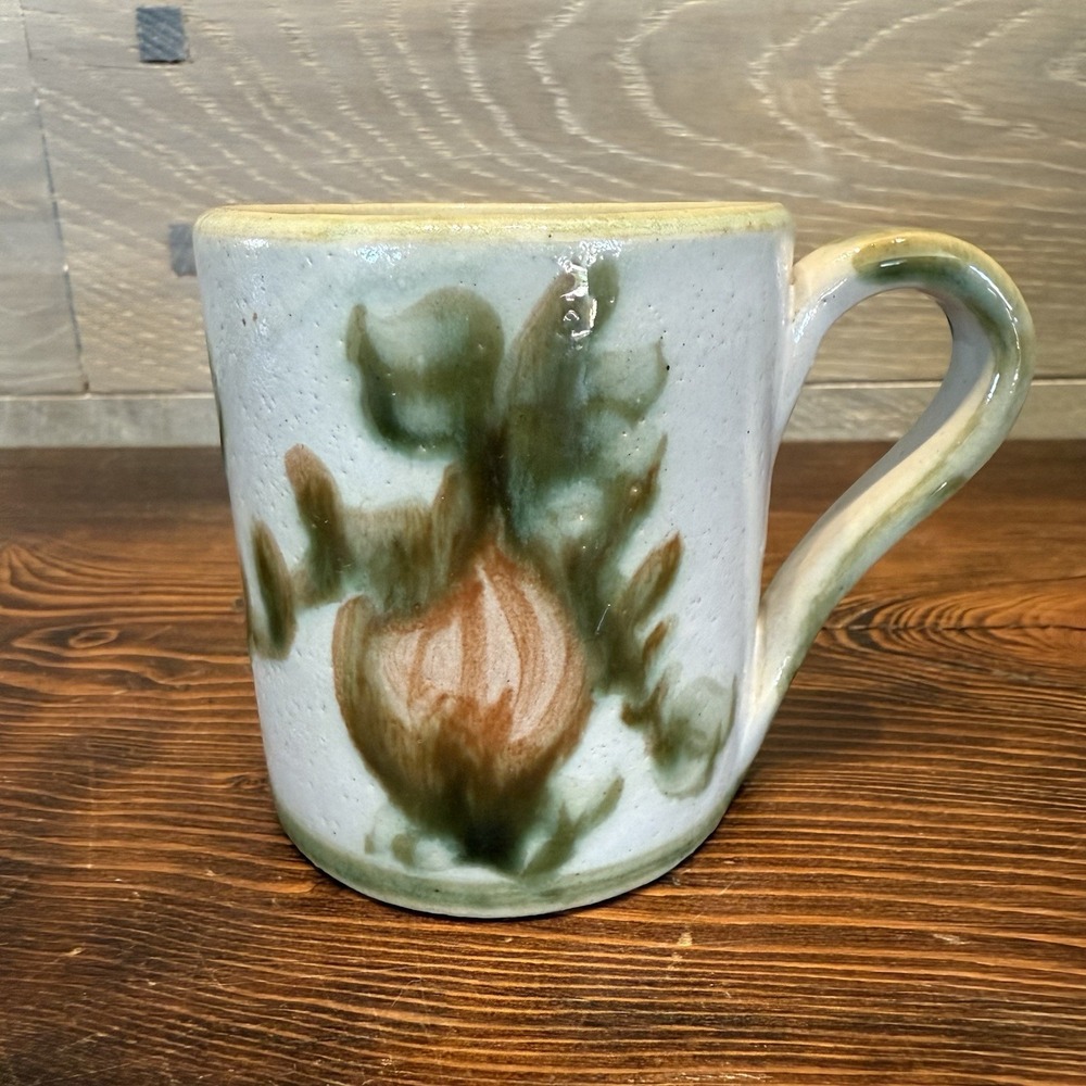 Vintage Green Pear‎ Mug by John Taylor Louisville Pottery 3" Coffee Tea